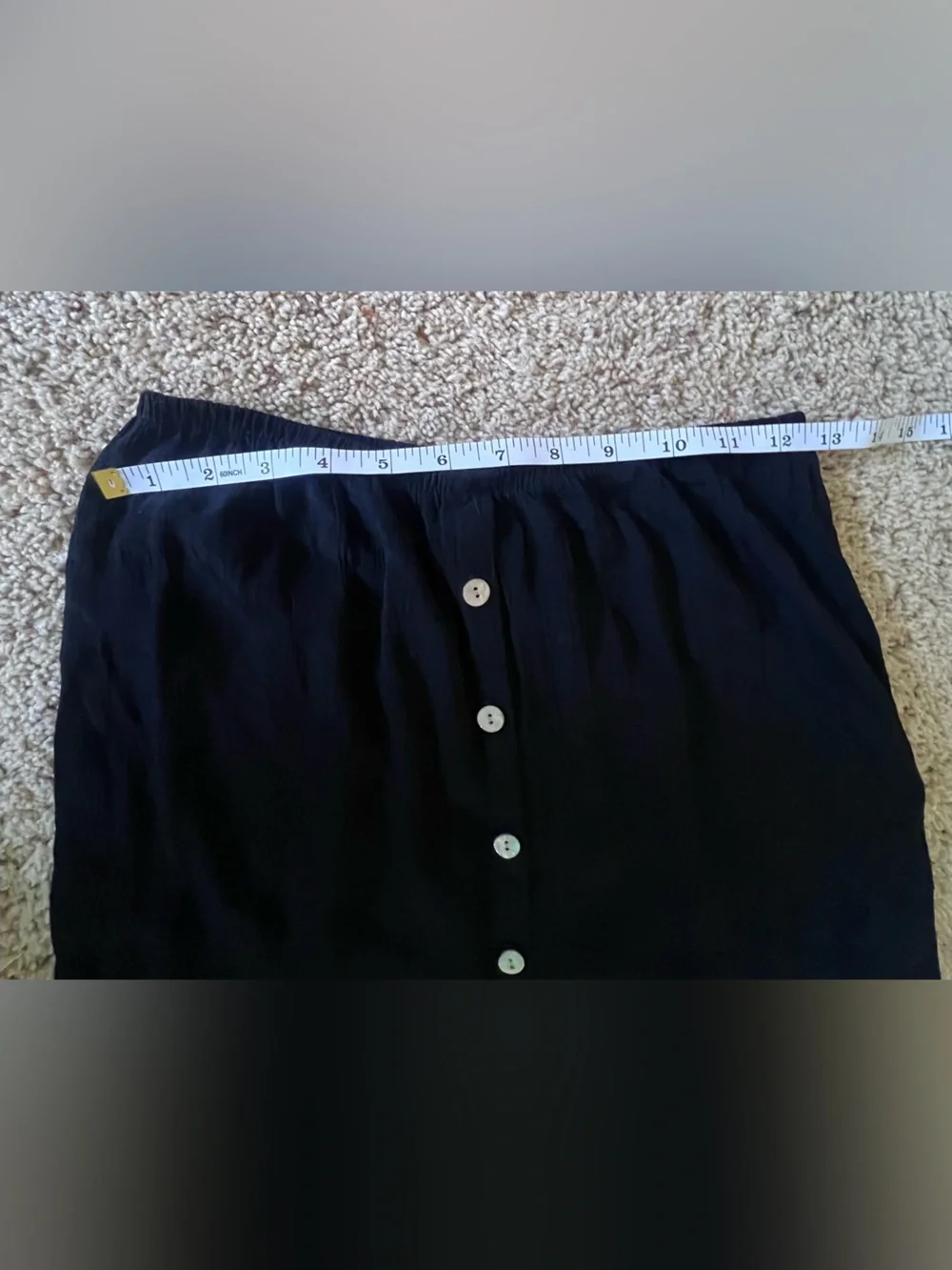 Classic Black Button-Front Maxi Skirt - Picture 4 of 5